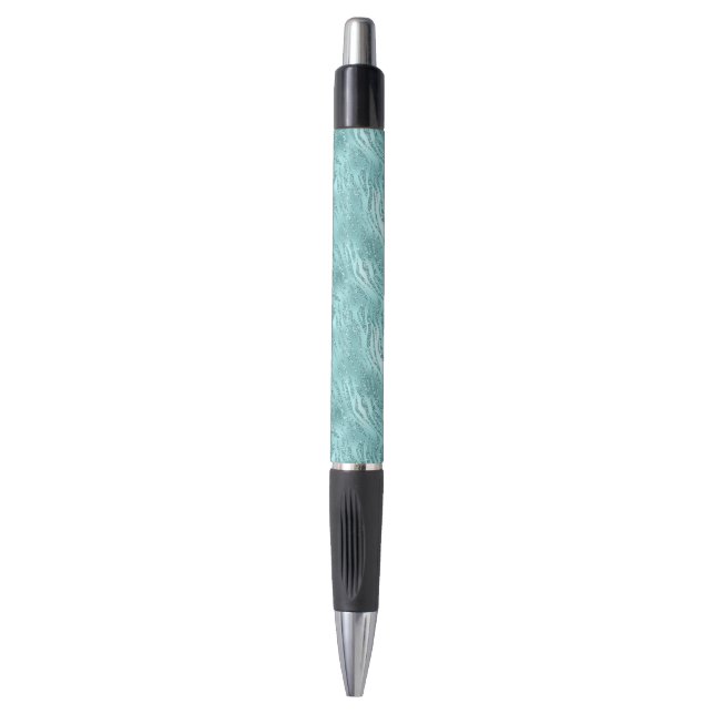 Stylo Impression Zebra Mint Glitzy (Devant (Vertical))