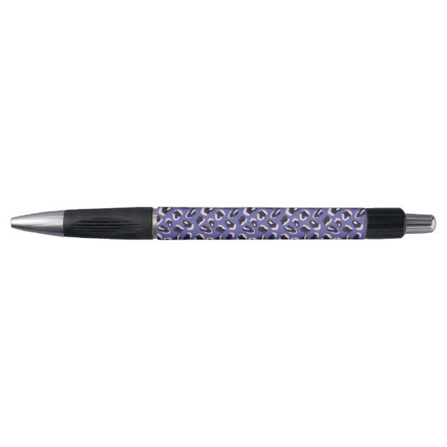 Stylo imprimé animal abstrait violet (Devant)