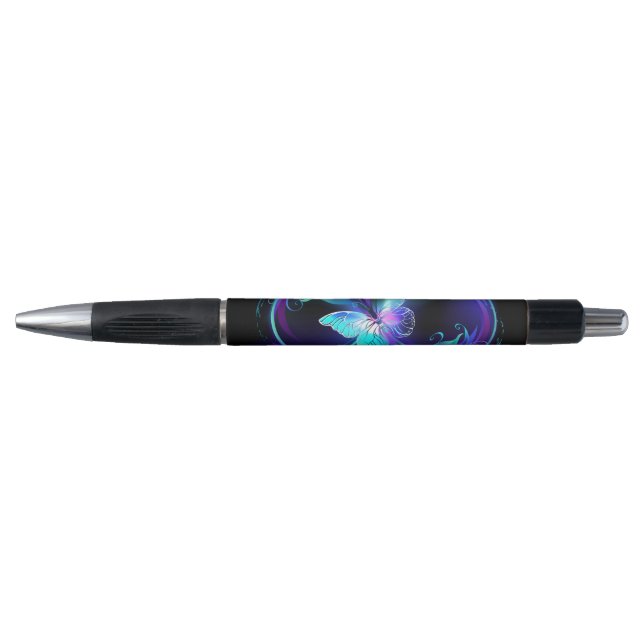 Stylo Infinité brillante avec papillon magique (Devant)