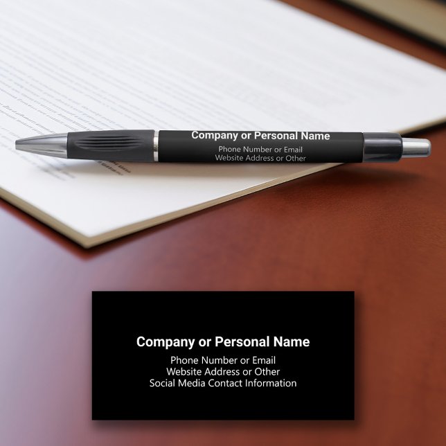 Stylo Informations de contact Office Office de base - No (Custom logo pens - Personalized Promotional products)