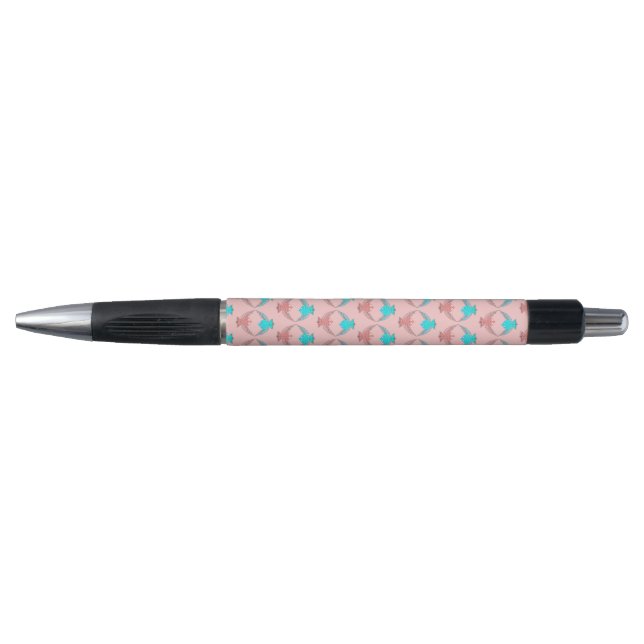 Stylo Inséparables roses et bleus mignons (Devant)