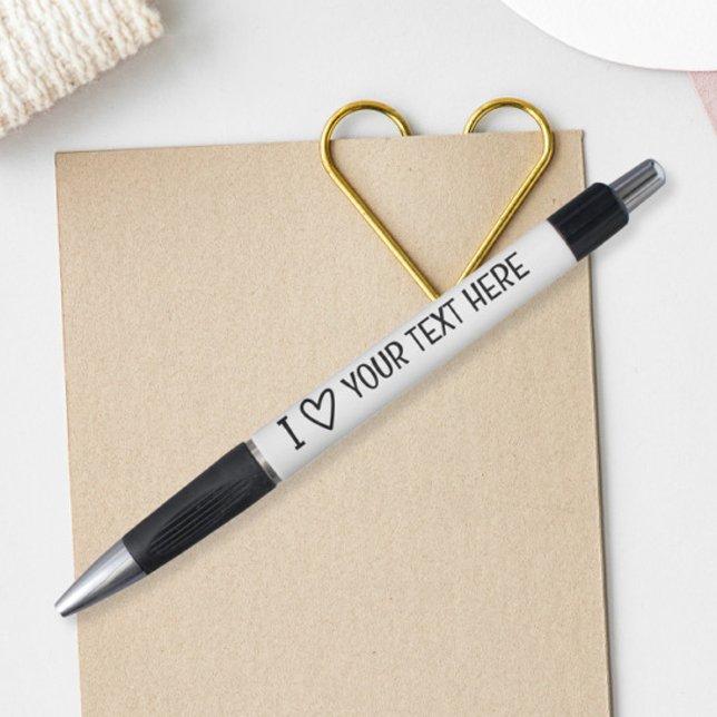Stylo J'adore ajouter votre propre texte Modèle personna (I Love Add Your Own Text Personalized Template Pen
by Ricaso. Who or what do you love? )