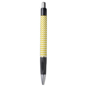 Stylo Jaune Zigzag, Jaune Chevron, Motif géométrique