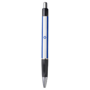 Stylo Je suis debout avec Israël coutume bleu texte Isra