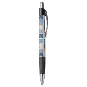 Stylo Jean bleu en denim de crème factice