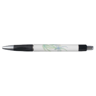 Stylo Joli bleu vert dragonfly aquarelle Art
