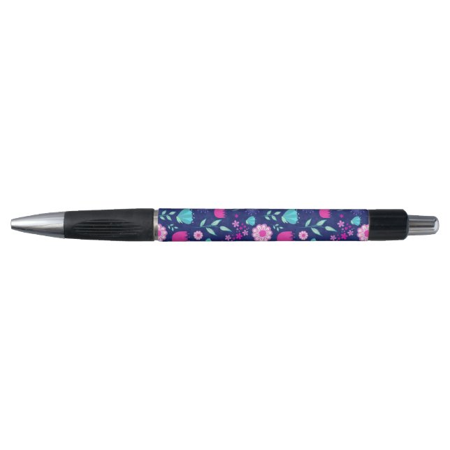 Stylo Joli motif floral de fond (Devant)