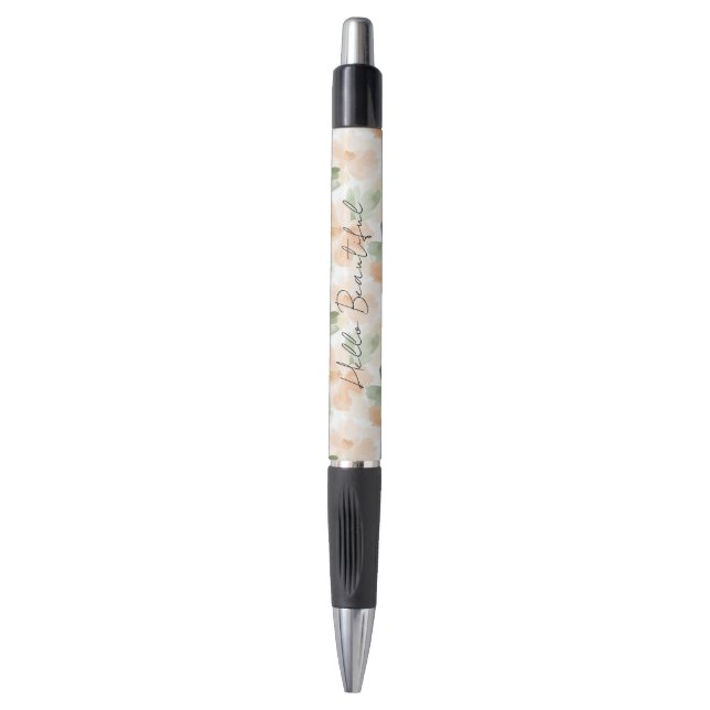 Stylo Jolies Fleurs de Pêche (Devant (Vertical))