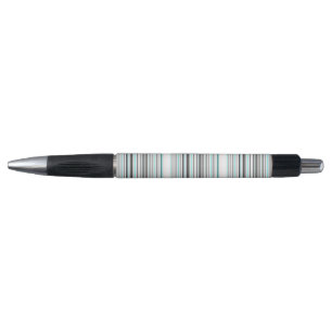 Stylo Jolies rayures grises aqua