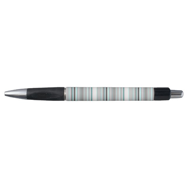 Stylo Jolies rayures grises aqua (Devant)