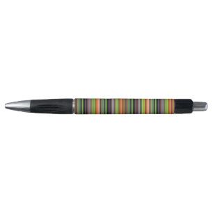 Stylo Jolies rayures noires colorées