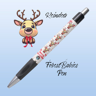 Stylo Joyeux Noël Reindeer Caricature Xmas Deer 🦌 ✨