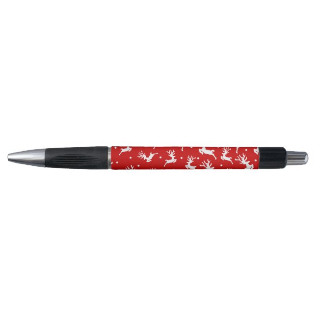 Stylo Joyeux Noël Rénes Rouges (Devant)