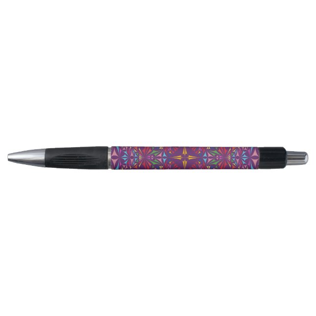 Stylo Kaleidoscope violet Motif orné (Devant)