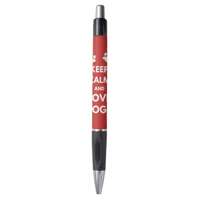Stylo Keep calm and love dogs (Devant (Vertical))