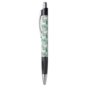 Stylo Lamas mignons sur le motif turquoise