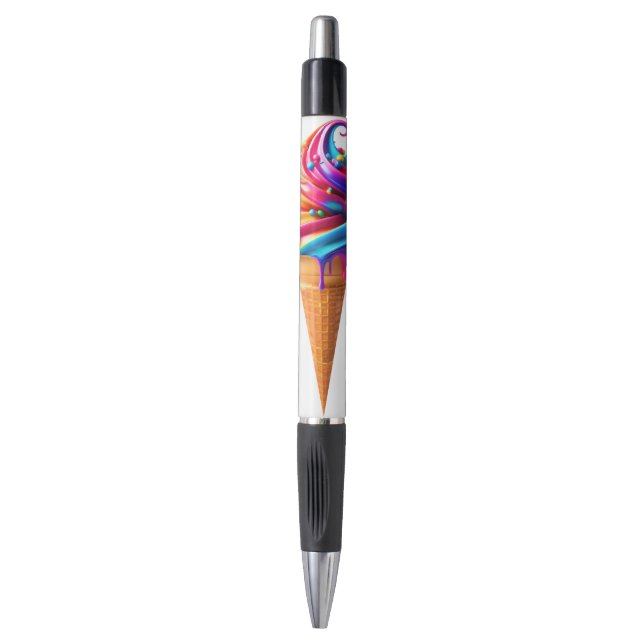 Stylo Le cône de glace classique vibrant de SlipperyJoe' (Devant (Vertical))