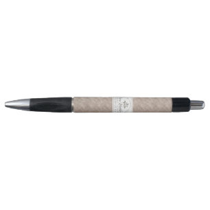 Stylo Le cru aiment le logo floral et rose blanc d'or