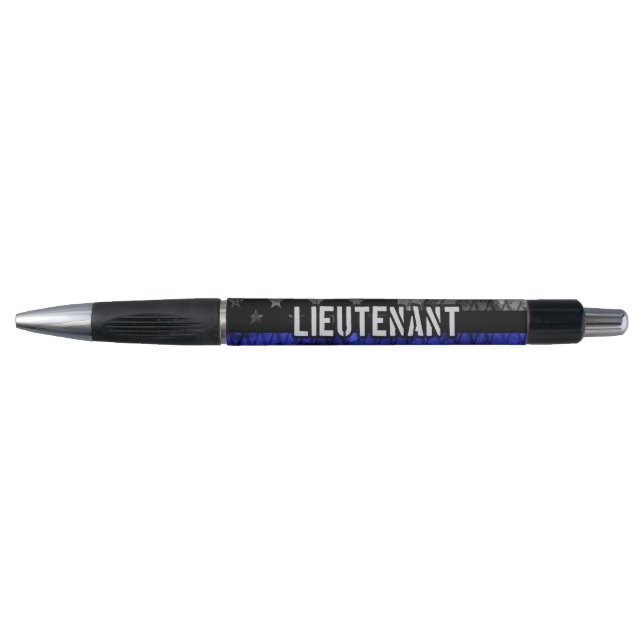 Stylo Lieutenant Thin Blue Line Drapeau désorganisé (Devant)