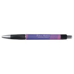 Stylo Lignes diagonales roses et bleues simples