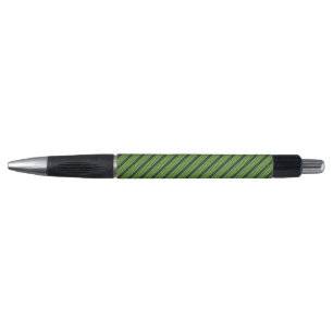 Stylo Lime vert et charbon de bois cinq bandes motif