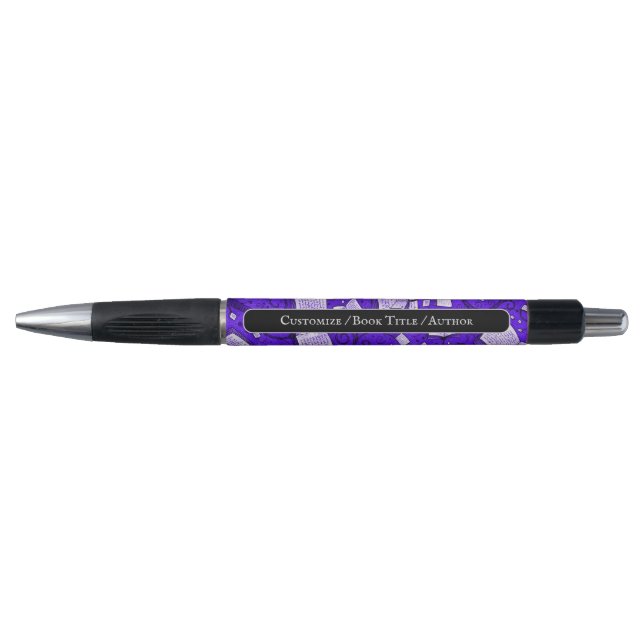 Stylo Livres Violets Fond Promotionnel (Devant)