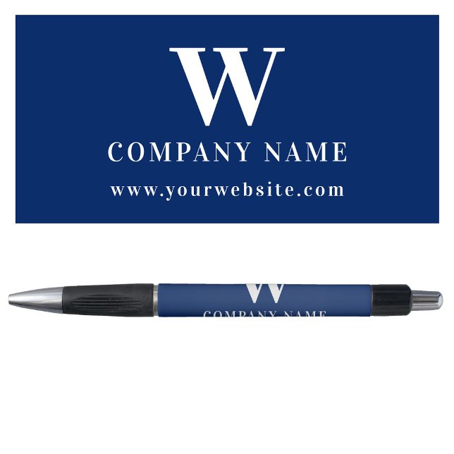 Stylo Logo de société professionnel Monogramme Nom Site  (Professional Business Logo Monogram Name Website Pen)