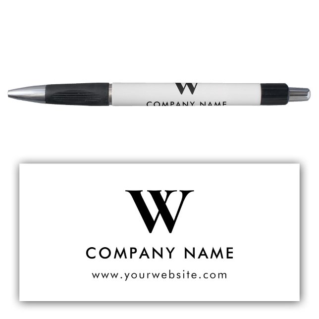 Stylo Logo de société professionnel Monogramme Site Web  (Professional Business Logo Monogram Website Simple Pen)