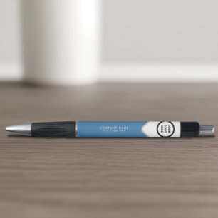 Stylo Logo d'entreprise Acier Bleu Promo Cadeaux d'entre
