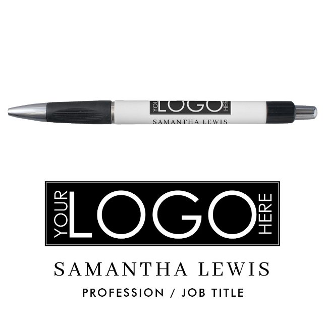 Stylo Logo et texte promotionnels modernes (Modern Promotional Business Logo & Text Pen)