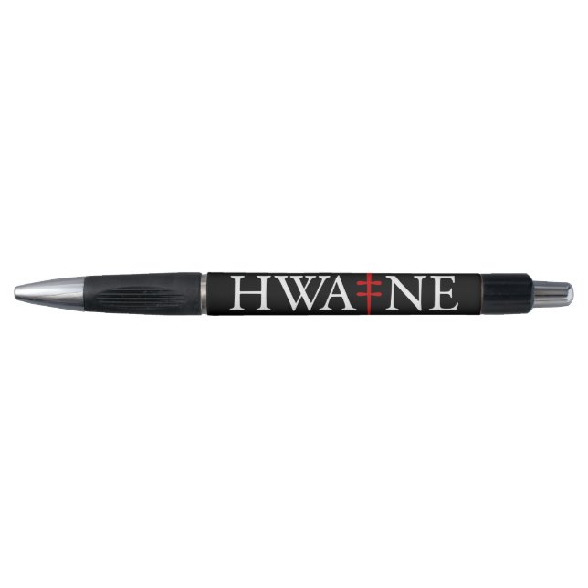 stylo logo HWA-NE pour événements, noir 6/25 (Devant)