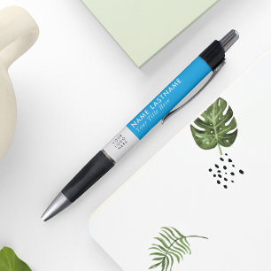 Stylo Logo personnalisé Moderne Bleu ciel Simple Entrepr