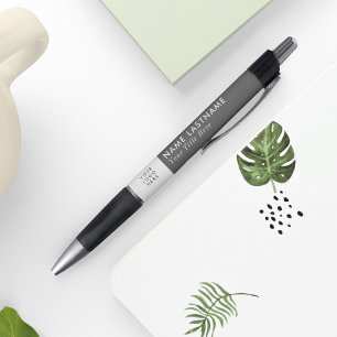 Stylo Logo personnalisé Moderne Gris foncé Simple Entrep