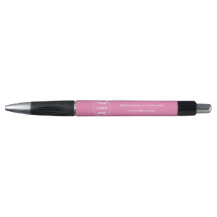 Stylo Logo Personnalisé Rose Texte Moderne Minimaliste E