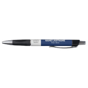Stylo Logo Personnalisé Stylish Marine Nom bleu Titre En