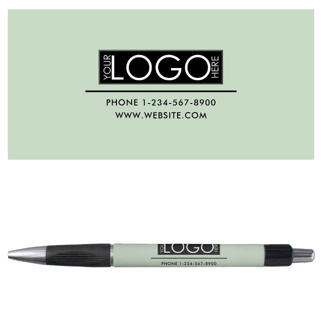 Stylo Logo Professionnel d'Entreprise Coordonnées Simple (Professional Business Logo Contact Details Simple Pen)
