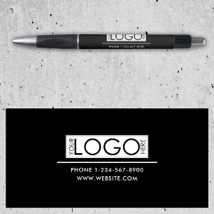 Stylo Logo Professionnel d'Entreprise Coordonnées Simple