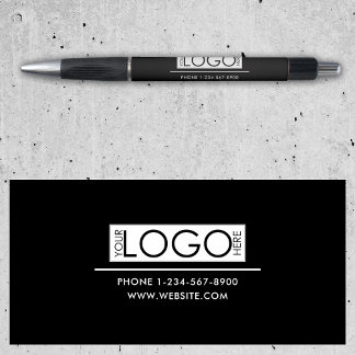 Stylo Logo Professionnel d'Entreprise Coordonnées Simple