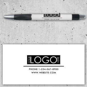 Stylo Logo Professionnel d'Entreprise Coordonnées Simple