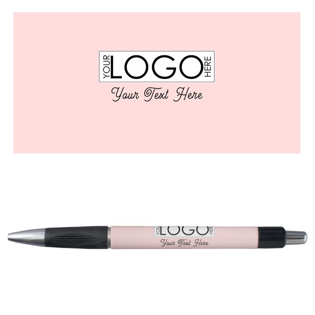 Stylo Logo Professionnel Retro Script Texte rose (Professional Business Logo Retro Script Text Pink Pen)