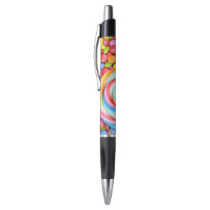 Stylo Lucette rayée et je-sais-tout multicolores