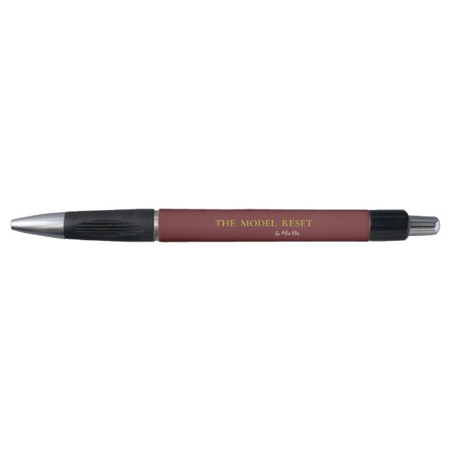 Stylo Luxury Deep Burgundy & Gold Parisian Chic Custom P (Devant)