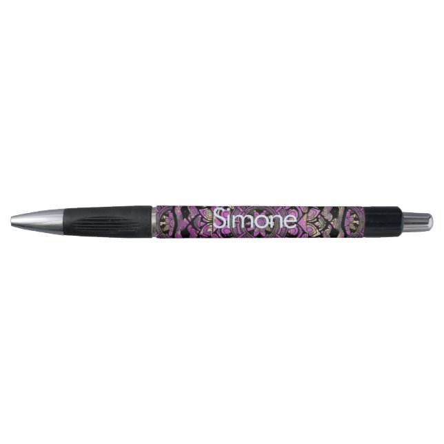 Stylo Mandala violet (Devant)