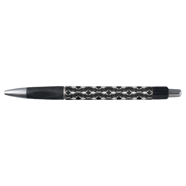 Stylo Mariage Blanc Gothique Scorpions Motif (Devant)