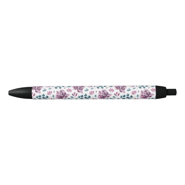 Stylo Mariage couleur d'aquarelle violet Peony (Devant)