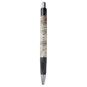 Stylo Mariage en or champagne faux satin romantique