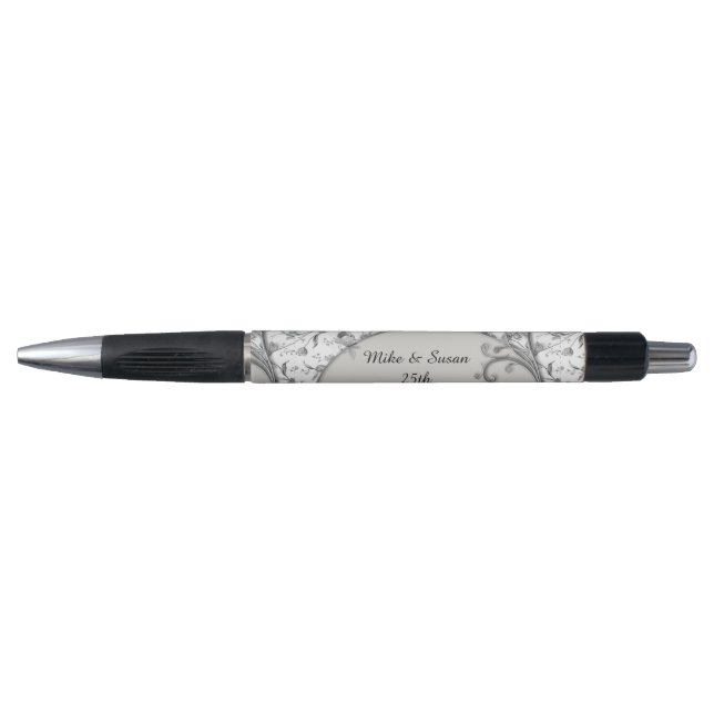 Stylo Mariage Monogramme 25e anniversaire Keepsaké (Devant)