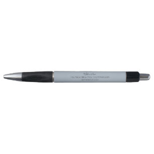 Stylo Mariés nouveaux Nom Typographie Dusty Blue Wedding