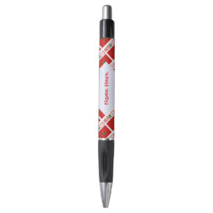 Stylo Maroc Drapeau Marocain Personnalisé Carrelé Rouge