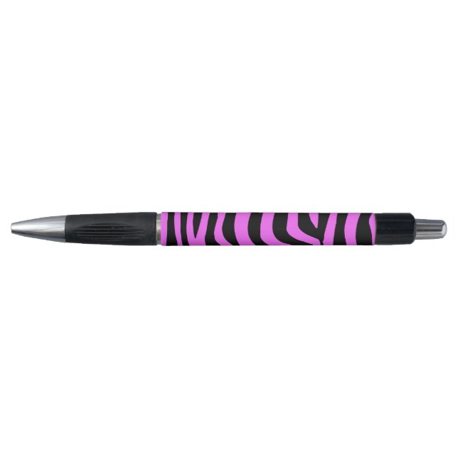 Stylo Modèle zèbre rose néon (Devant)